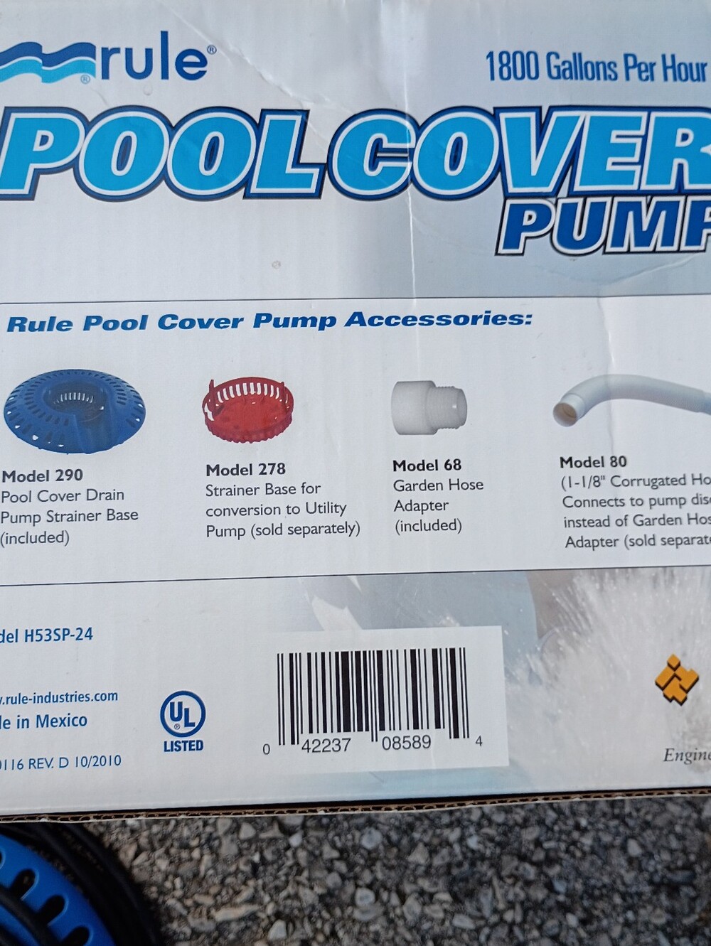 Nice! Rule - Pool Cover Pump 1800gph - Picture 5 of 5